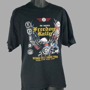 26th Annual Mid America Freedom Rally Buckhorn Missouri Men’s 2XL Black T-Shirt